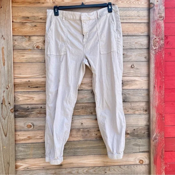 Frank & Eileen Jameson Italian Performance Linen cropped jogger pants - Picture 2 of 12